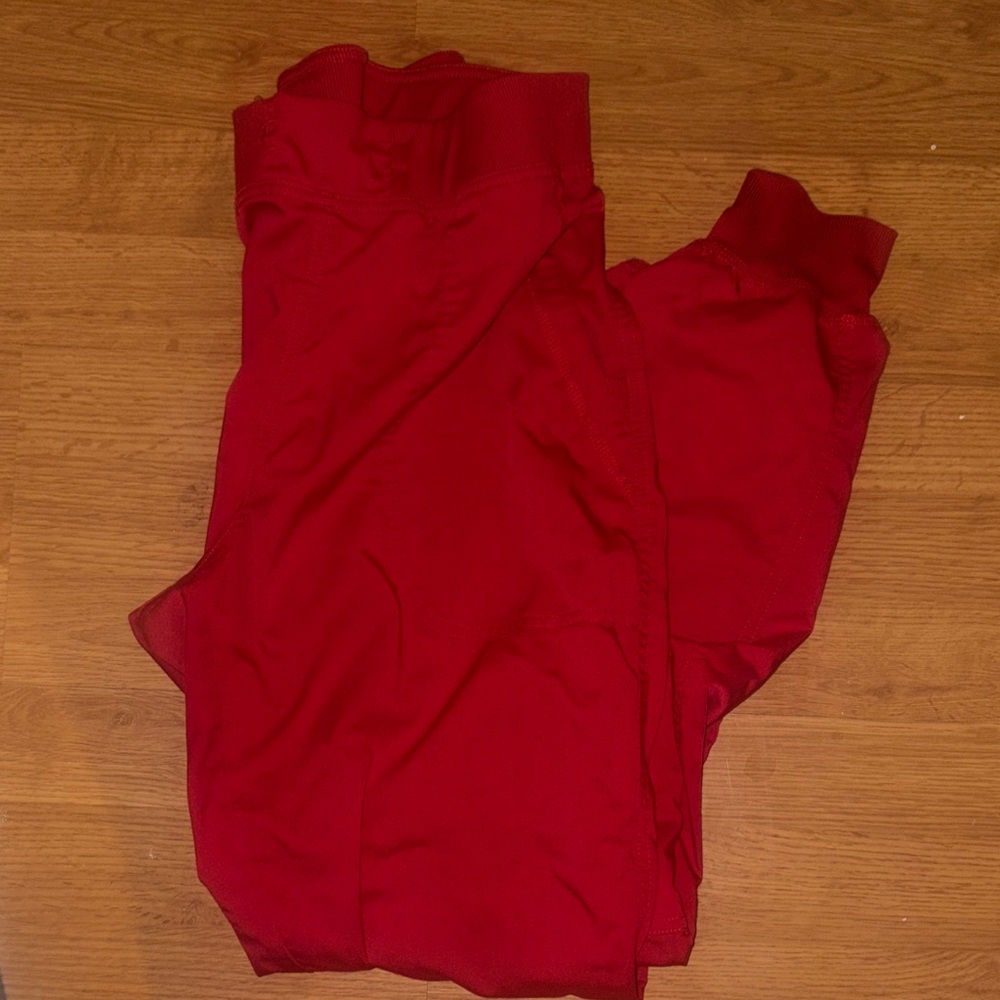 Vibrant Red Joggers scrubs ! large TALL